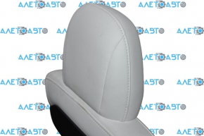 Tesla Model Y 20 driver's seat with electric airbag, white leather, dry-cleanable, cracked leather