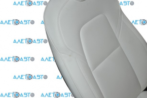 Tesla Model Y 20 driver's seat with electric airbag, white leather, dry-cleanable, cracked leather