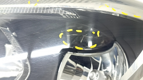 Headlight front left bare Mercedes GLA 15-17 halogen, fake, broken housing, cracks, cobweb, scratches