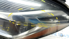 Headlight front left bare Mercedes GLA 15-17 halogen, fake, broken housing, cracks, cobweb, scratches