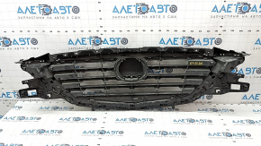 Radiator grill grill Mazda CX-9 16- with emblem, under radar, with chrome inserts, under podium, pokes, sand
