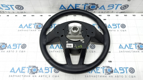 Naked steering wheel Mazda CX-9 16 - without heating, with chrome insert, leather, black, scratches, torn fasteners