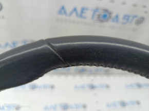 Naked steering wheel Mazda CX-9 16 - without heating, with chrome insert, leather, black, scratches, torn fasteners