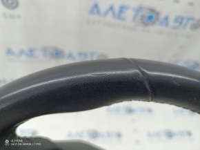 Naked steering wheel Mazda CX-9 16 - without heating, with chrome insert, leather, black, scratches, torn fasteners