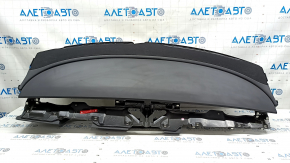 Torpedo front panel with AIRBAG Tesla Model 3 18 - black leather, with speaker overlay