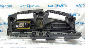 Torpedo front panel with AIRBAG Tesla Model 3 18 - black leather, with speaker overlay
