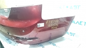 Bare rear bumper Audi A5 F5 17-19 for parking sensors premium, prestige, red LY3S, pressed, scratches, broken fasteners