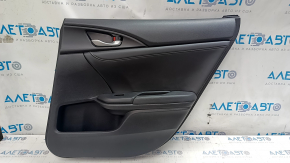 Door trim card rear right Honda Insight 19-22 black, armrest and insert black leather, scratches