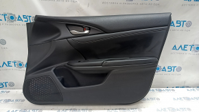 Door trim card front right Honda Insight 19-22 black, armrest and insert black leather, bumps, dented