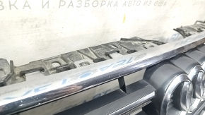 Radiator grille assembly Audi A5 F5 17-19 with quattro emblems, black gloss + chrome, prestige, sand, chrome swelled