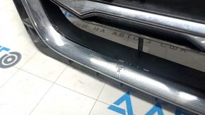Radiator grille assembly Audi A5 F5 17-19 with quattro emblems, black gloss + chrome, prestige, sand, chrome swelled
