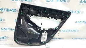 Door trim card rear left Honda Accord 18-22 black, with black insert leather. armrest black leather, molding black structure, scratches