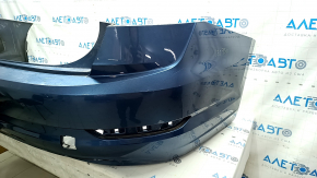 Bare rear bumper VW Jetta 19 - blue, paint peeling