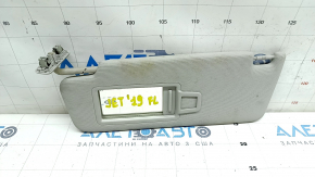 Left visor VW Jetta 19 - gray, without hook, without backlight, for dry cleaning
