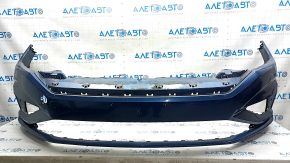 Bare front bumper VW Jetta 19- blue, non-original, CAPA, non-factory holes, scratches