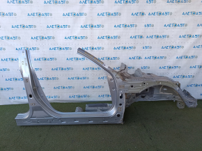Front right quarter Honda Accord 18-22 hybrid, with central pillar, sawed off, silver