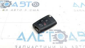 VW Jetta 19 key - 4 buttons, folding, worn