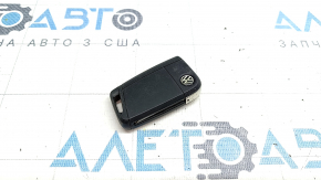 VW Jetta 19 key - 4 buttons, folding, worn