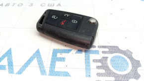 VW Jetta 19 key - 4 buttons, folding, worn