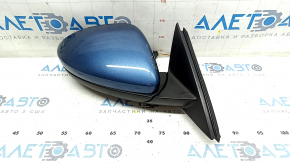 Side mirror right VW Jetta 19- 3 pins, blue