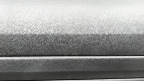 Door trim card rear left VW Jetta 19- black with black insert plastic, armrest black leather, under the tweeter, scuffs