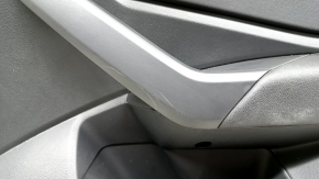 Door trim card rear right VW Jetta 19 - black with black insert plastic, armrest black leather, under the tweeter, scuffs