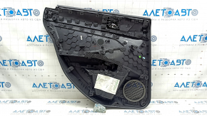 Door trim card rear right VW Jetta 19 - black with black insert plastic, armrest black leather, under the tweeter, scuffs