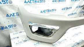 Front bumper bare upper part Jeep Compass 17-21 Trailhawk, white, bump, scratches, broken fasteners
