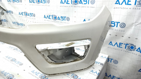 Front bumper bare upper part Jeep Compass 17-21 Trailhawk, white, bump, scratches, broken fasteners