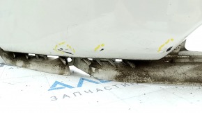 Bare rear bumper upper part Jeep Compass 17 - for parking sensors, white, scratches