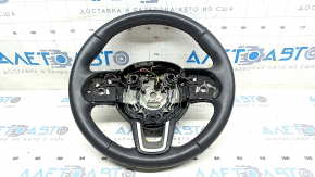 Naked steering wheel Jeep Compass 17-21 leather, black, red stitching, scratches