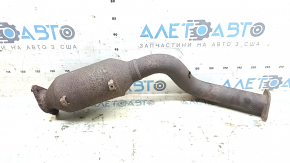 Exhaust line middle part with catalytic converter Nissan Rogue 14-20 rusty, stud defect