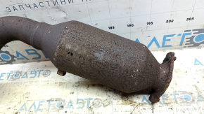 Exhaust line middle part with catalytic converter Nissan Rogue 14-20 rusty, stud defect