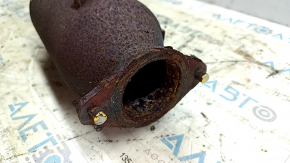 Exhaust line middle part with catalytic converter Nissan Rogue 14-20 rusty, stud defect