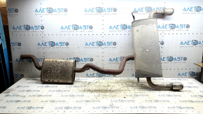 Exhaust line complete with barrel Ford Escape MK3 13-19 under chrome tips, catalyst sawed off