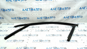 Upper front left door molding Jeep Compass 17-22 gray with glass seal