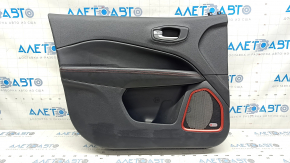 Door trim card front left Jeep Compass 17-21 leather black with red stitching, Trailhawk, beats