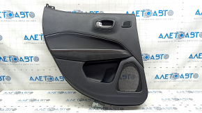 Door trim card rear left Jeep Compass 17-21 leather black with red stitching, Trailhawk, whitened plastic
