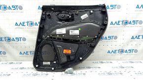 Door trim card rear left Jeep Compass 17-21 leather black with red stitching, Trailhawk, whitened plastic