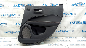 Door trim card rear right Jeep Compass 17-21 leather black with red stitching, Trailhawk, whitened plastic