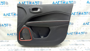 Door trim card front right Jeep Compass 17-21 leather black with red stitching, Trailhawk, beats, scratches