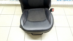 Jeep Compass 17-21 passenger seat with airbag, mechanical, combined black leather with red stitching, Trailhawk, dented leather, dry-cleanable
