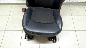 Jeep Compass 17-21 driver's seat with airbag, electric, combined black leather with red stitching, Trailhawk, scratch, dented leather