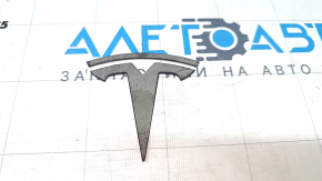 Tesla Model 3 T Hood Badge Emblem 18- Steel, Matte Black
