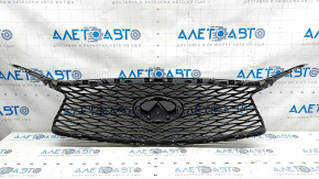 Radiator grill grill Infiniti QX30 17- with emblem, chrome, broken mount, sand
