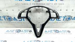Steering wheel cover Infiniti QX30 17 - black matte, chrome, paint peeled off