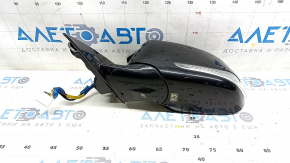 Side mirror left Infiniti QX30 17-17 pins, auto-dimming, turn signal, backlight, black, non-original overlay, scratches