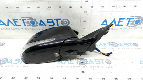Side mirror right Infiniti QX30 17-15 pins, turn signal, backlight, black, non-original overlay, scratches