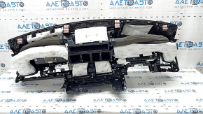 Torpedo front panel with AIRBAG Kia Niro 23 - black without projection, rusty pyropatron, broken fastening on the overlay