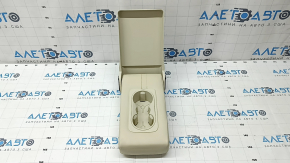 Lincoln MKC 15 rear seat armrest - beige leather, broken mount, rusty bracket, needs cleaning